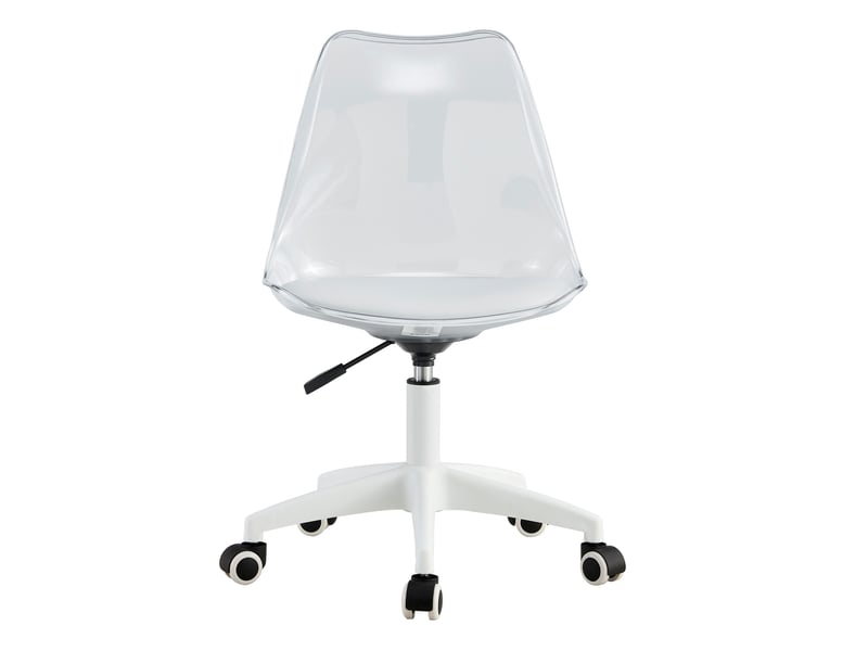  Chaise de bureau réglable à roulettes dossier transparent homvra  - Conforama A