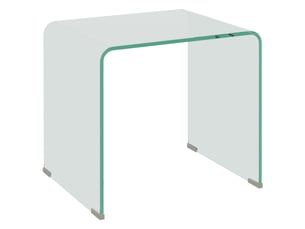 Table basse arrondi(e) coloris transparent <strong></strong> <strong></strong> - 40 cmx50 cm