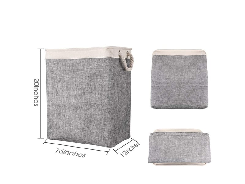 Grand panier à linge, sac à linge pliable avec poignées en corde poubelle de rangement adaptée à la chambre à coucher la buanderie salle de bain - Conforama B
