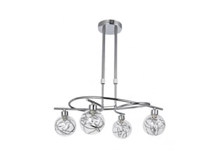 Fabrilamp varanasi, lampe, moderne, 4 x g9, chromé, 46-68 x 50 x 32 cm