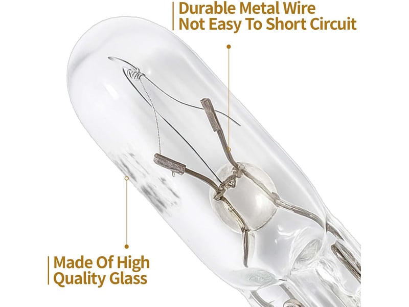  Lumière blanche pour tableau de bord voiture 12v t5 w1.2w led incandescent  10 pcs  - Conforama D