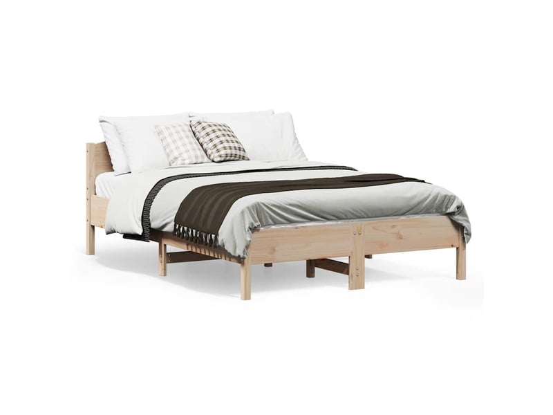  Cadre de lit sans matelas 135x190 cm bois de pin massif  - Conforama B