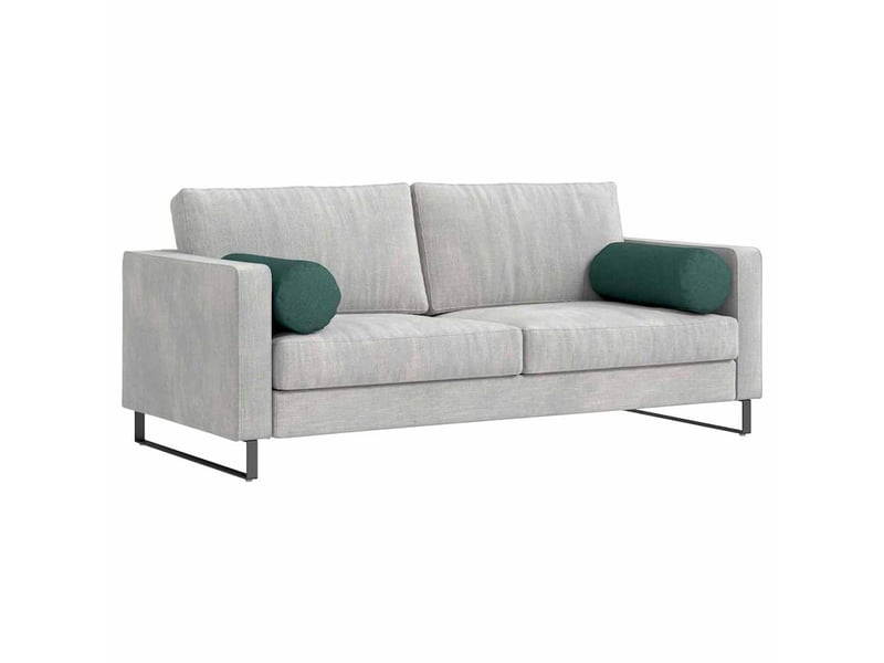  Lot de 2 coussins d'accent, coussins décoratifs, coussins lombaires tissu vert foncé ø 25 x 70 cm cf56713  - Conforama C