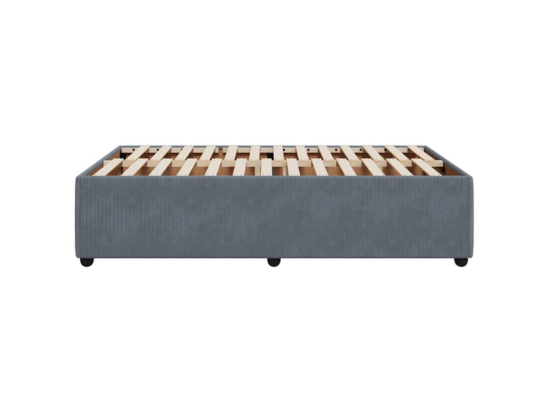  Lit double- lit adulte -  cadre de lit sans matelas gris foncé 120x200 cm velours  - Conforama D