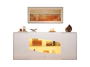 Buffet 4 porte(s) 0 tiroir(s) OXEZA - 160 cm coloris blanc