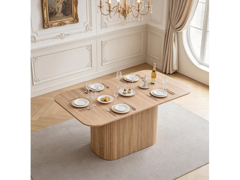  Table à manger rectangulaire 160x90 cm polyvalente homvra  - Conforama B