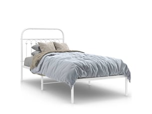 Lit simple 90x190 cm    coloris blanc