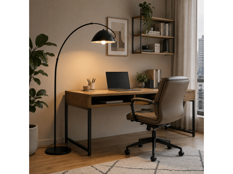  Lampadaire arqué – éclairage 3 couleurs ASLED-380 - Conforama E
