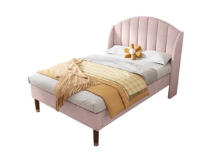 Lit simple 90x200 cm <strong></strong>  <strong></strong> coloris rose