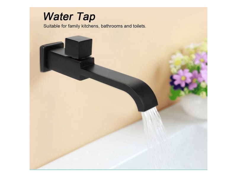  Robinet de salle de bain mural moderne en laiton g12 pour lavabo de cuisine, salle de bain, noir mat  - Conforama D