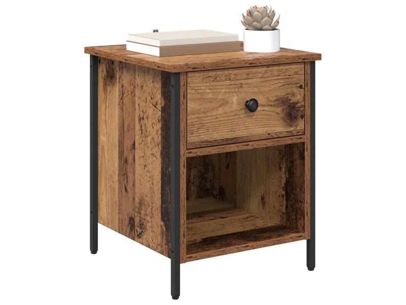  Table de chevet - cabinet de chevet - table de nuit bois ancien 40 x 42 x 50 cm bois d'ingénierie  - Conforama B