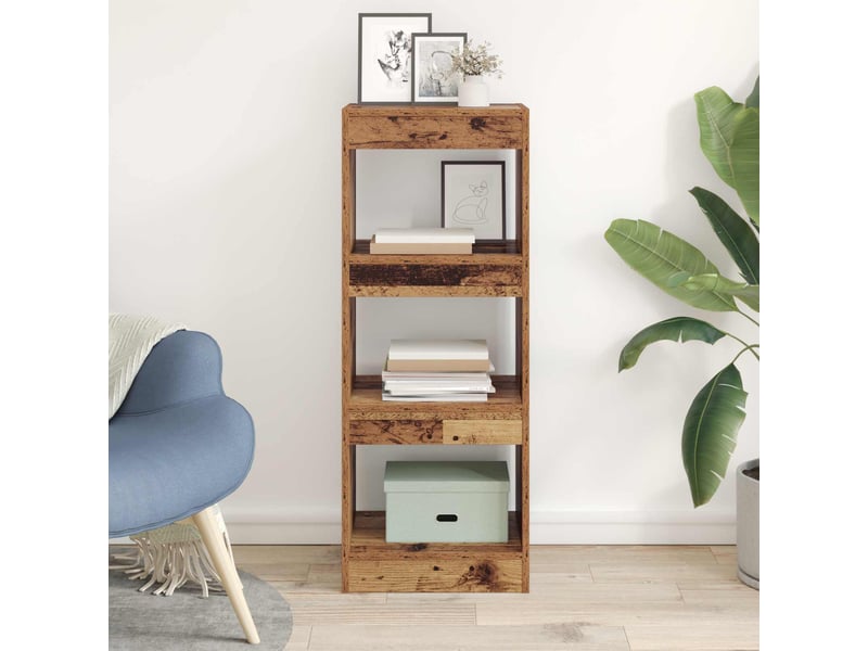  Bibliothèque 3 niveaux, armoire à livres 40 x 30 x 103 cm bois d'ingénierie  - Conforama D