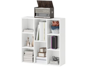 Bibliotheque coloris blanc 8 étagère(s) <strong>WISHDOR</strong> <strong></strong> - 74.3 cm x 80 cm