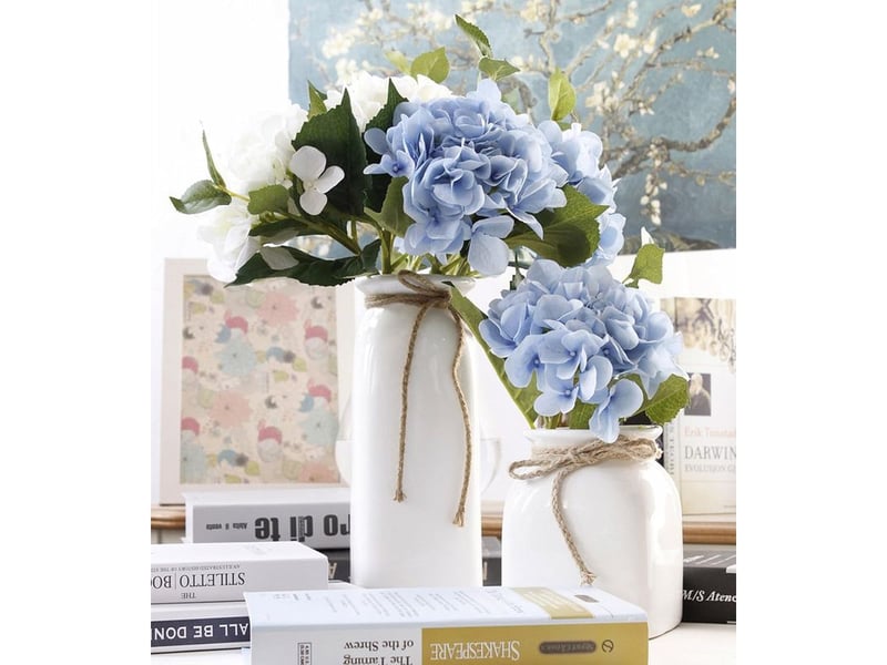  Fleurs artificielles d'hortensia bleu (lot de 3)-aquaforge  - Conforama E