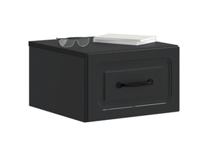 Table de chevet - cabinet de chevet - table de nuit mural 2 pc noir 34,5 x 33 x 20 cm