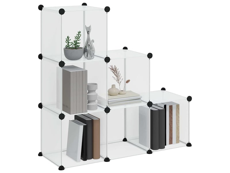 Cubes de rangement 6 pcs transparent pp - Conforama D