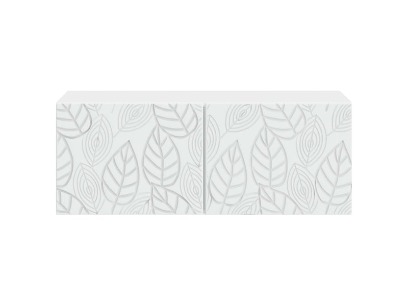  Meuble tv - banc tv - meuble de rangement mural 59,5 x 31 cm blanc bois d'ingénierie  - Conforama E
