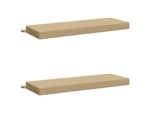 Lot de 2 coussins de banc, coussins d'assise soest 100 % polyester beige cf56999