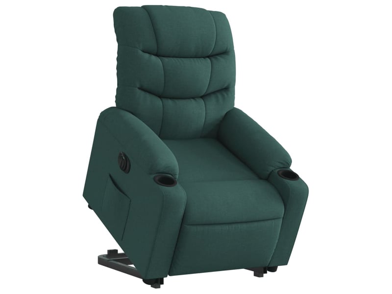  Fauteuil de bureau, fauteuil inclinable électrique vert foncé tissu shl9535  - Conforama C