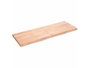 Comptoir de salle de bain, plan de travail marron 140x50x(2-4) cm bois traité cf65793