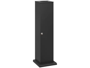 Support papier toilette meuble salle de bain 3 niveaux et sortie papier, noir, pour petits espaces
