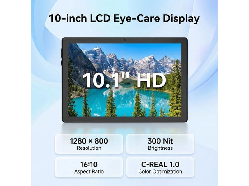 Tablette tactile android 16 10.1 pouces ecran hd 90 hz octa core a537 34 go ram 128 go noir - Conforama C