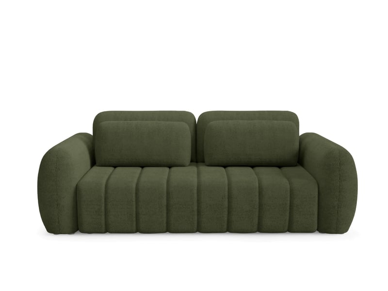  Canapé contii premium avec fonction de couchage couleur : quelle vert fonce  - Conforama A