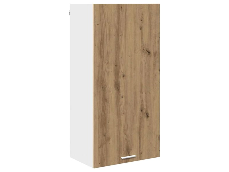  Meuble de rangement cuisine, armoire suspendue chêne artisan et blanc 50x31x100cm  - Conforama A