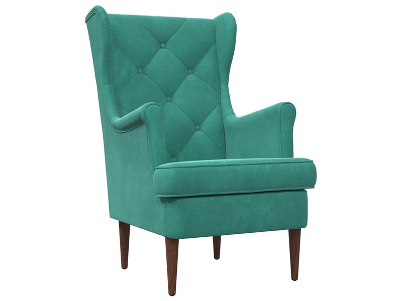  Vidaxl fauteuil turquoise velours  - Conforama D