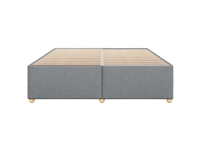  Lit double- lit adulte -  cadre de lit sans matelas gris clair 200x200 cm tissu  - Conforama C