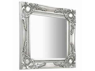 Miroir carré(e) à fixer coloris argenté <strong></strong>  <strong></strong> - 40 cm x 40 cm