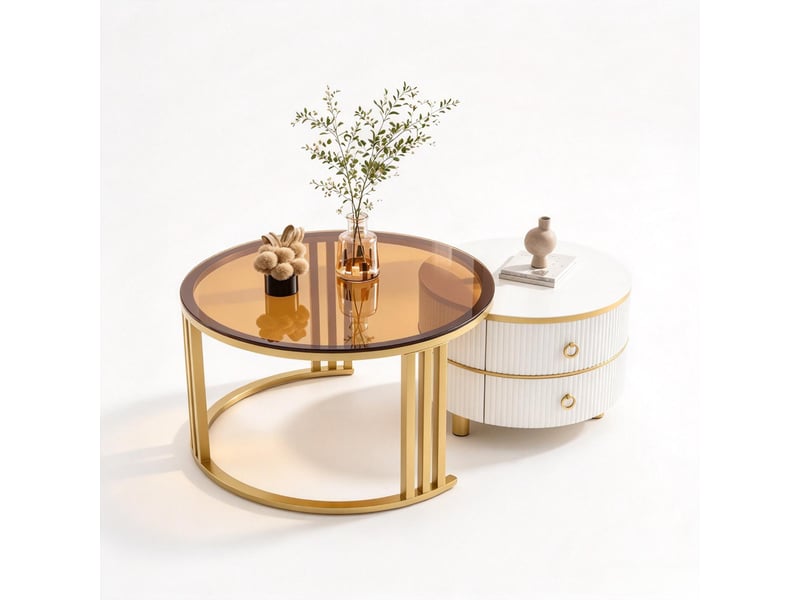  Table basse 70x70x45 cm coloris marron OR3203890GNA - Conforama A
