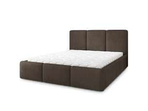 Lit coffre 180x200 cm <strong>MASSENO</strong> <strong></strong> coloris marron