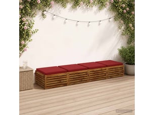 Lot de 4 coussins de siège, coussins d'assise soest 100 % polyester bordeaux cf60359