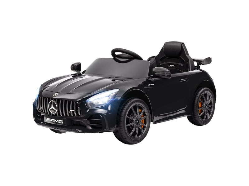 Voiture électrique pour enfants, mercedes, 3-5 kmh, télécommande, lumières et musique, noire  - Conforama B