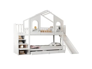 Lit superposé 2x90x200 cm HAVRYA   coloris blanc
