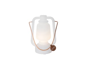 Lampe de table rechargeable 22 cm ip44 blanche - storm mini
