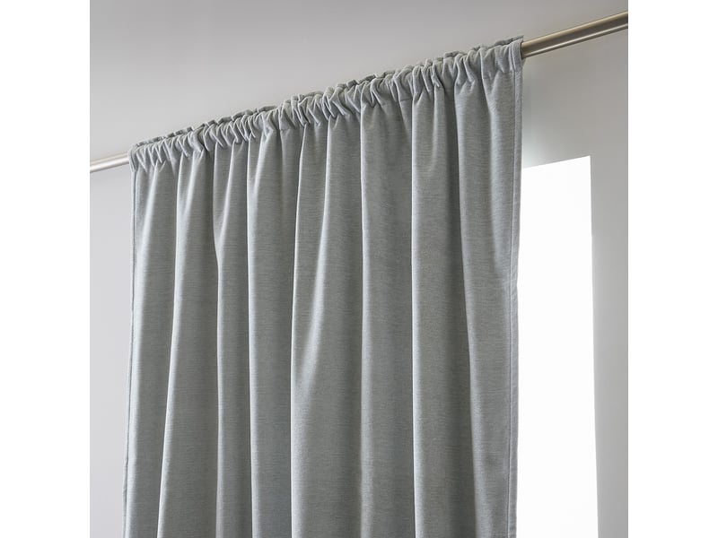  Rideau galon fronceur + polaire 140x260 cm polyester eucalyptus PD21536 - Conforama B