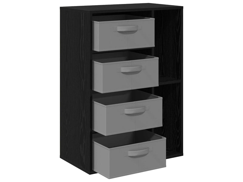  Buffet - bahut - meuble de rangement chêne noir 60 x 33,5 x 84 cm  - Conforama E