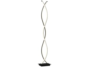 Lampadaire led dimmable 144 cm avec interrupteur au pied, noir