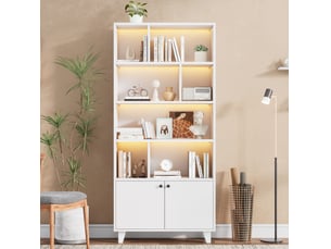 Bibliotheque coloris  blanc  <strong>HAVRYA</strong> <strong></strong> - 80 cm x 173 cm