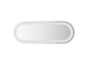 Miroir de salle de bain, miroir de toilette led transparent 40 x 15 cm verre trempé cf62570