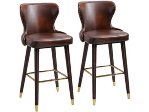 tabouret de bar  <strong>HAUSS SPOLE</strong>  - marron hauteur d'assise 71 cm vendu Par paire