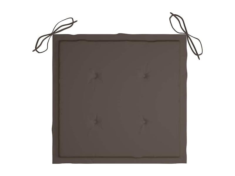  Lot de 4 coussins de chaise jardin taupe 40x40x3cm tissu oxford cf33047  - Conforama D
