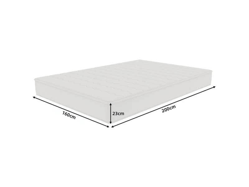  Matelas à ressorts ensachés modenvie 160 x 200 cm 23 cm mousse à mémoire de forme blanc  - Conforama C