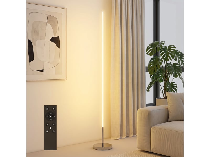 Lampadaire led pour salon avec température de couleur réglable, convient également pour la chambre et le bureau, 20 x 20 x 150 cm  - Conforama B