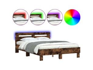 Lit 2 places 135x190 cm    coloris marron