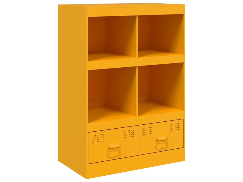  Buffet - bahut - meuble de rangement jaune moutarde 67x39x95 cm acier  - Conforama A