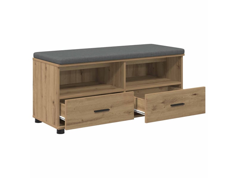  Banc d'entrée, banc interieur chêne artisanal 100x38x46 cm shl66463  - Conforama E