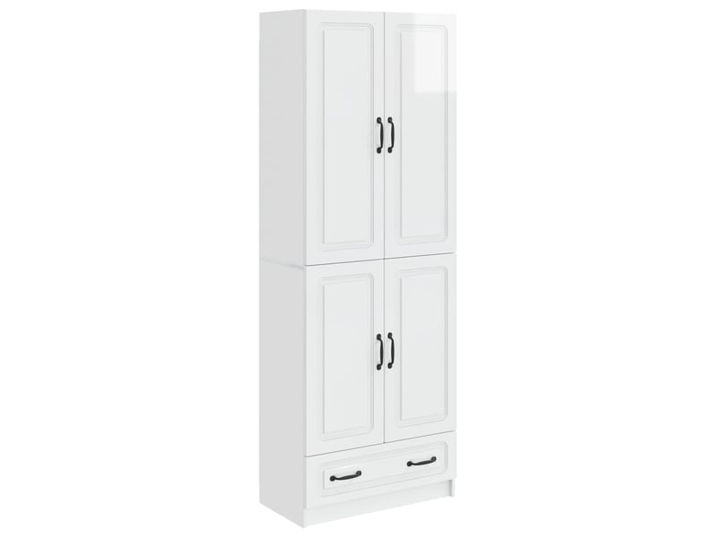  Buffet - ensemble de meubles 2 pc blanc brillant bois d'ingénierie  - Conforama A